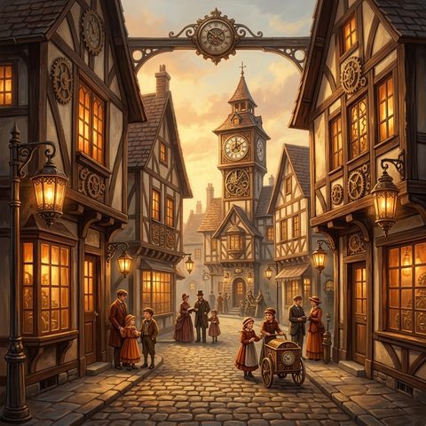 Cosy Victorian village street